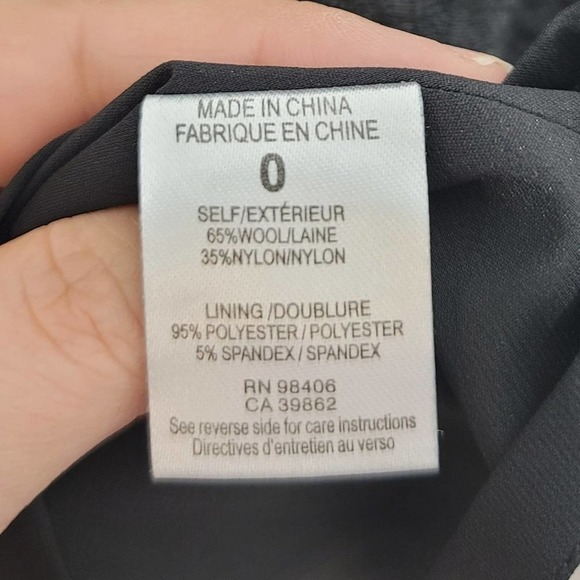 Theory Chiffon Finish Wool Blend Sleeveless Drop Waist Fit & Flare Dress Size 0 - Picture 5 of 6